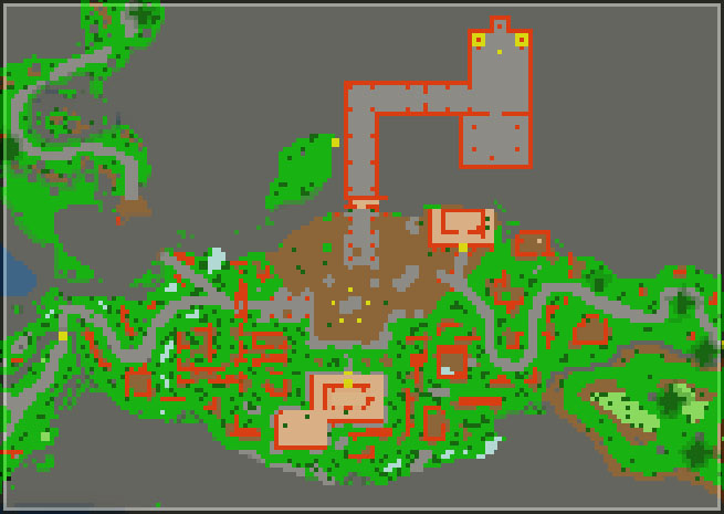 Mapa Centralnych Ruin w Jarkendarze