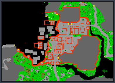 Mapa Dolnego Miasta w Khorinis